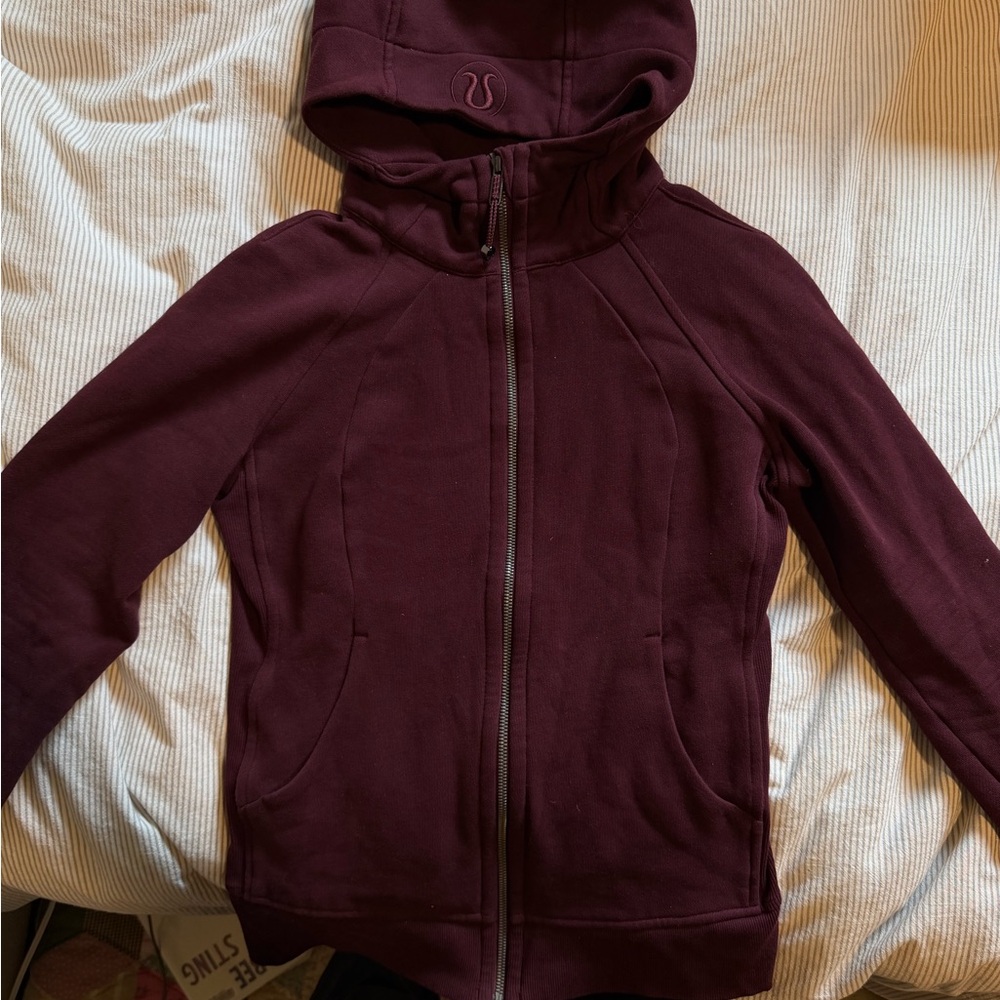 Lululemon Maroon Scuba Full-Zip Hoodie